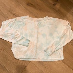 Pastel tie dye boxy crop top